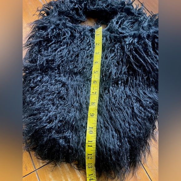 Dolls Kill Widow Faux Fur Bag Black Long Hair Furry Vegan Mongolian Lamb NWOT - Picture 10 of 13